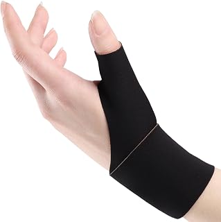 Thumb Wrist Brace Left Hand, Wrist Support for Carpal Tunnel Pain Relief, Trigger Thumb, Tendonitis, Ulnar Wrist wraps Repetitive Use Injury, Adjustable Ultra Thin Elastic Compression Sleeve Fit Small and Medium Hands