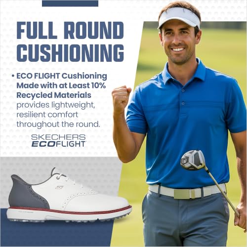 Image of Skechers Men's Prestige Slip-Ins Golf Shoe | Golf, Waterproof, Slip-ins, Arch Fit, ECO FLIGHT Cushioning, Premium Leather, Lightweight