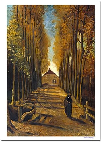 Amazon Co Jp 世界の名画 ゴッホ 秋のポプラ並木 ジークレー技法 高級ポスター B4 257ミリ 364ミリ ホーム キッチン
