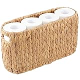 Toilet Paper Storage Basket, Toilet Paper Holder with Storage for Up to 8 Rolls, Coastal Bathroom...
