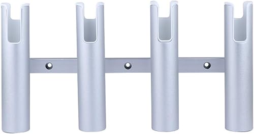 Miniatura 8 de Soporte de caña de pescar de aluminio montado en la pared para barco, garaje y marina - Sostiene cañas y postes