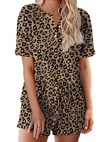 Ekouaer Womens Loungewear, 2 Piece Pajamas Set, Sleepwear, Cute 3, X-Large #TOP4