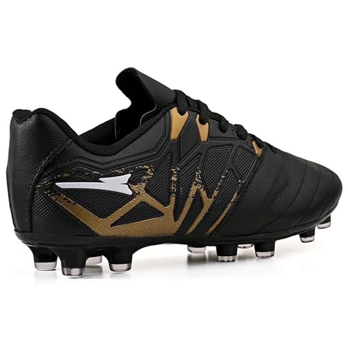 Chuteira de Futebol Masculina Campo Grama Natural Bico Reforçado em Couro