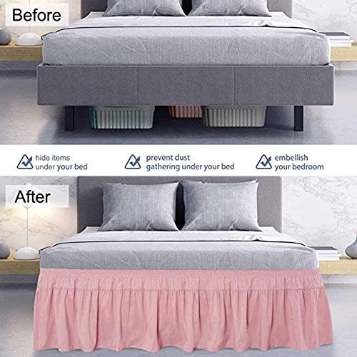 Jupe De Lit Dentelle Jupe De Lit, élastique 100% Polyester Solide Couleur Confortable Facile Sur Cillit