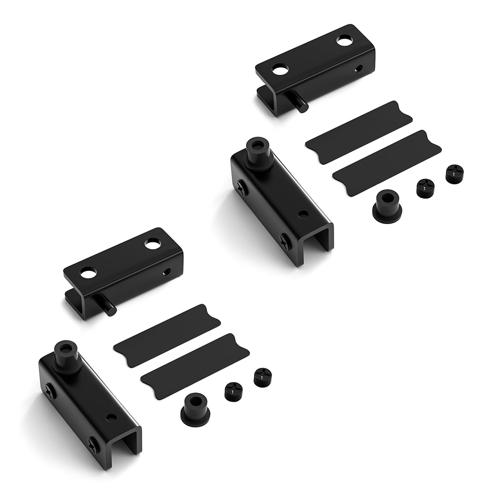 Fentency Black Rustproof Furniture Hinges Heavy Load Capacity Cabinet Door Hardwares With Rounded Edges Quiet Operations Heavy Load Bearing Cabinet Hinges