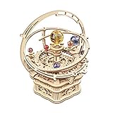 ROKR 3D Wooden Puzzles Model Building Kits Mechanical Music Box Kits Creative Gift for Kids on Birthday/Christmas Day