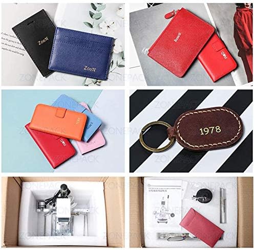 ZONEPACK Digital Semi Automatic Leather Hot Foil Stamping Machine Heat Press Machine Manual Embossing Tool Creasing Wood Paper PVC Card Printer DIY Hot Press Machine