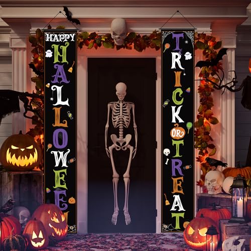 OHOME Halloween Decorations - Trick or Treat Porch Banner for Ind...