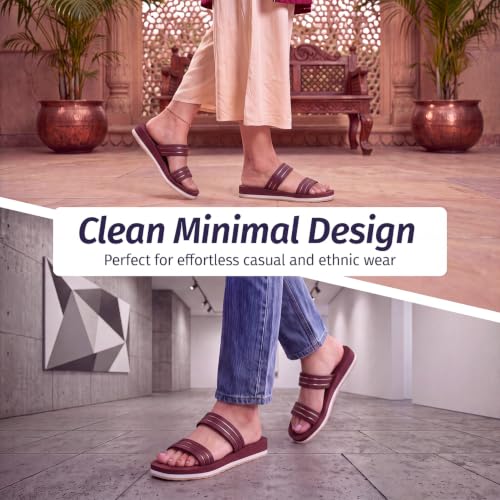 Image of YOHO Indiglo Stylish & Comfortable Flats for Women | Lightweight, Anti-Skid, Orthopedic, Cushioned Footpharma Footbed, Casual & Fashionable for Everyday Use