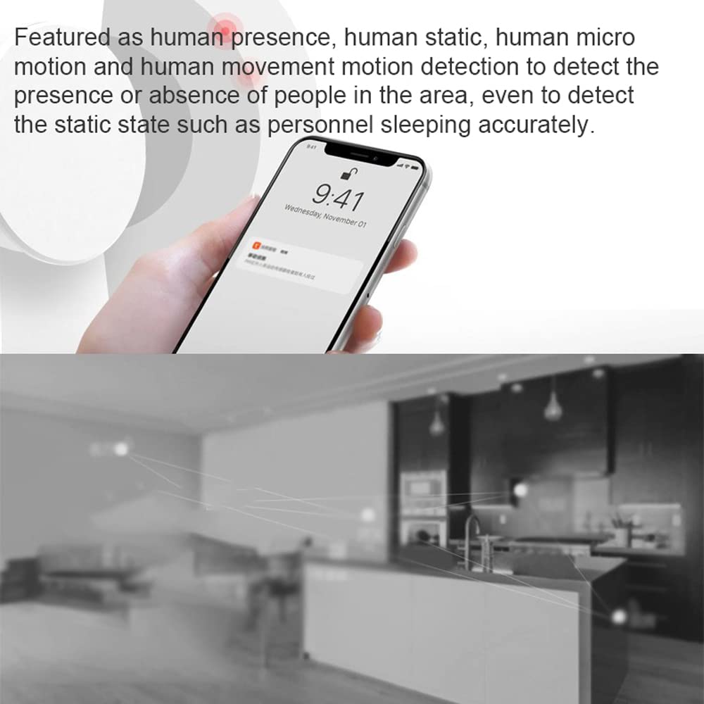 Detector de presencia humana con WiFi opcional Zigbee para seguridad doméstica a través del teléfono móvil
