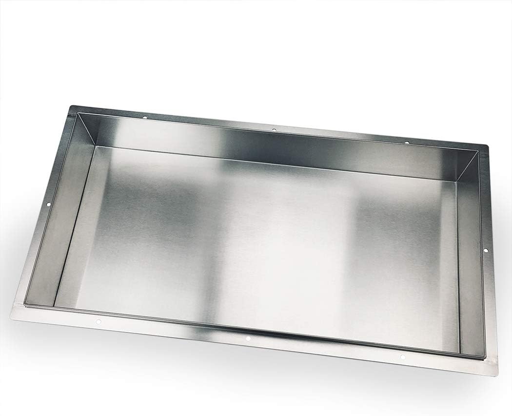 Neodrain Shower Niche, Insert Storage Shelf, (Inner Size 24" X 12" X 4"), Stainless Steel Shower Wall Niche, Tiled Recessed Niche Shower for Bathroom Storage, Stainless Steel Bathroom Shelf, (Brushed)