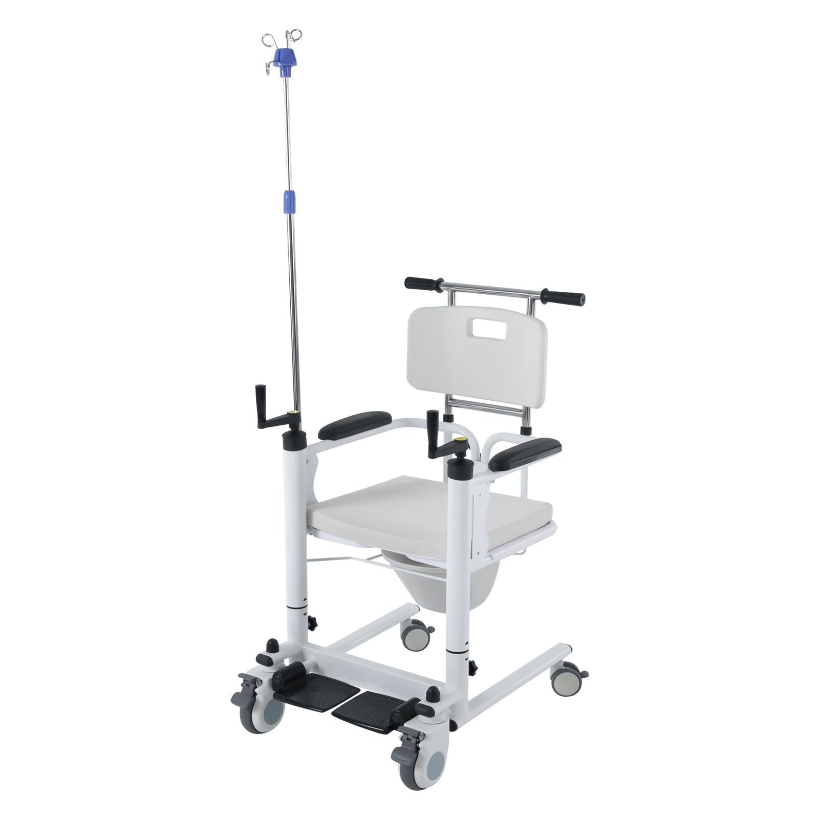 Hydrauliczny podnośnik dla pacjentów, wózek inwalidzki, wielofunkcyjny, hydrauliczny podnośnik dla seniorów, otwierane pod kątem 180°, nośność 120 kg, wysokość 43-65 cm