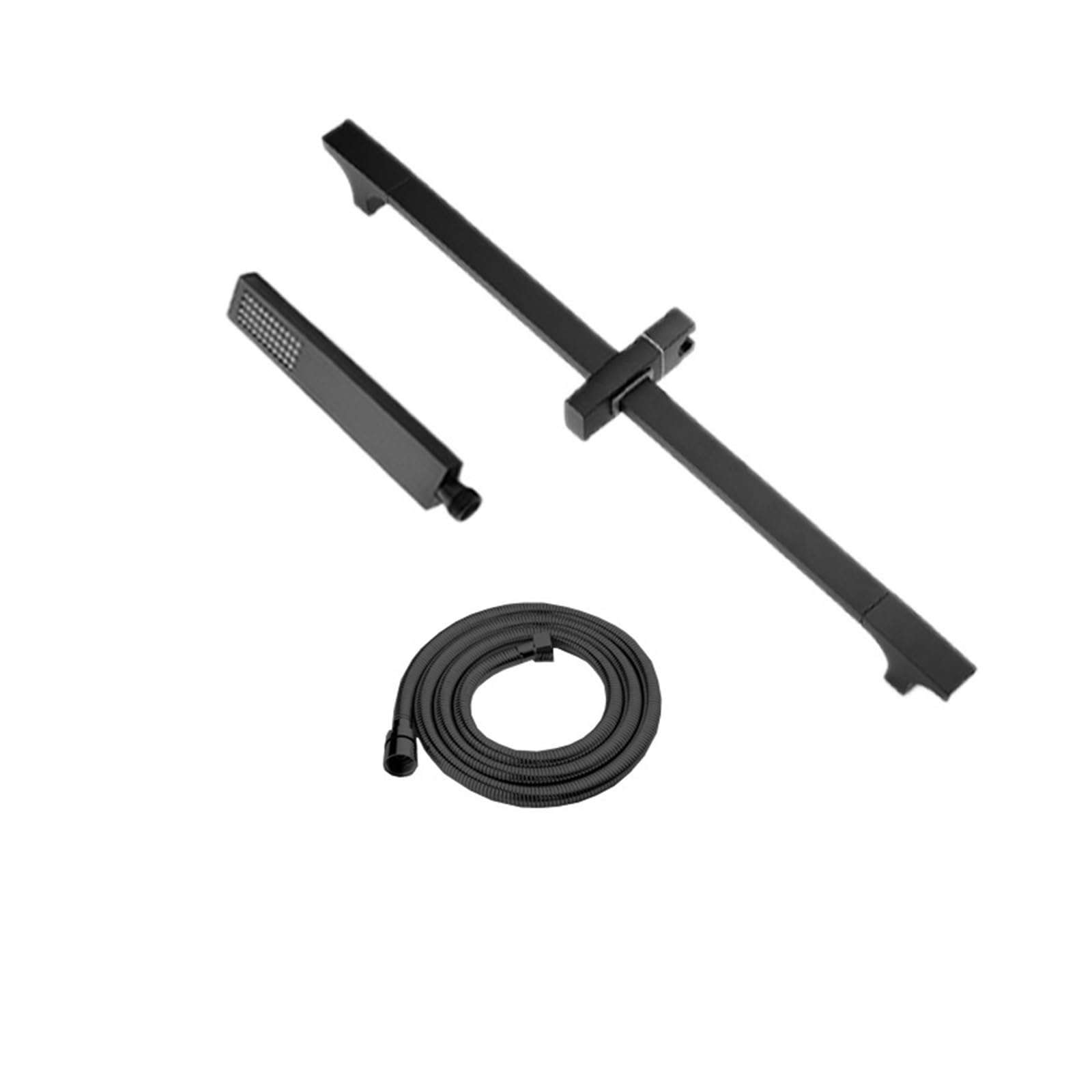 Barre de douche coulissante pour remplacer un système fixe ensemble noir