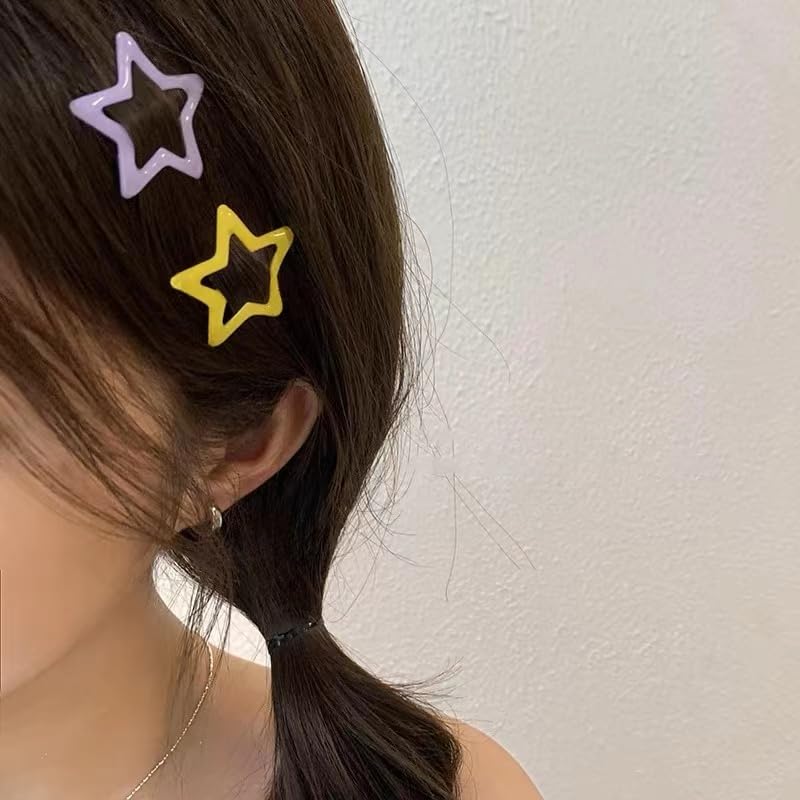 Pinzas para cabello brillan en oscuridad estrellas 10 pzas miniatura 4