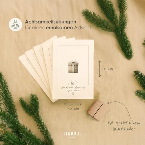 Adventskalender 2025 Achtsamkeit – Adventskalender Frauen – 24 spirituelle Impulse & Übungen für mehr Ruhe, Inspiration & Gelassenheit – Achtsamkeits-Tischkalender 2025 mit täglichen Sprüchen