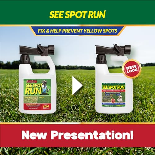 Image of See Spot Run Lawn Protection Concentrate - 32 fl oz - Covers 5,000 Sq Ft - Hose-End Attachment - Grass & Lawn Saver & Supports Healthy Soil - Safe for Pets