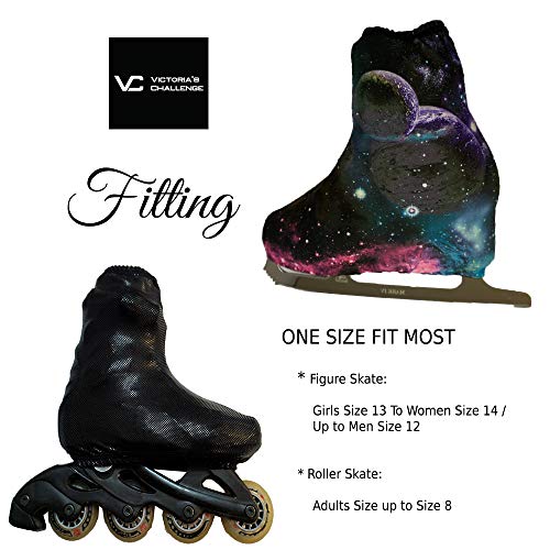 Victoria's Challenge Ice Skate Boot Cover Vcbc01 Red Pink Royal 1 Pair Black Thermal #TOP6