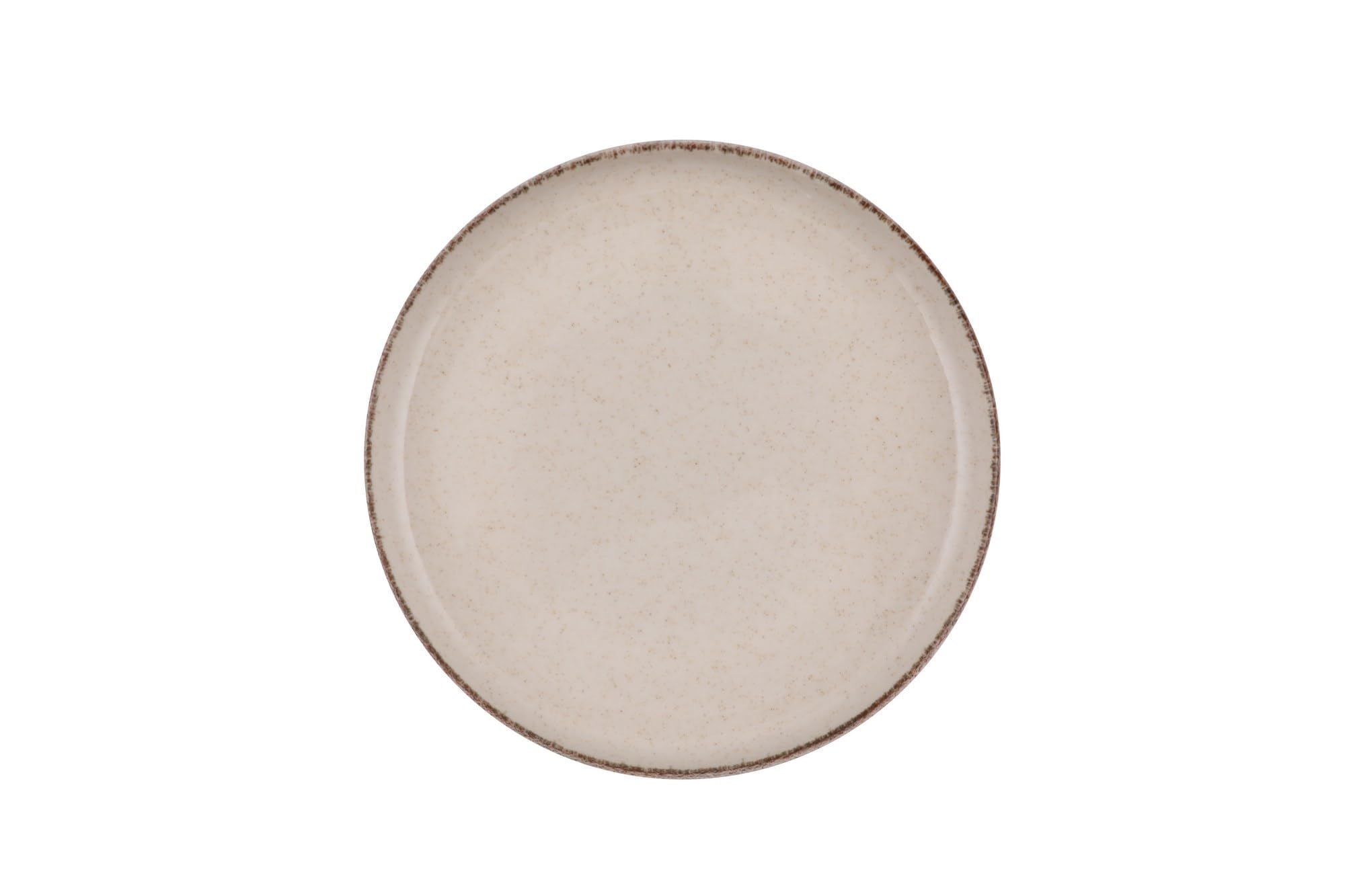 Elegancki 16-częściowy zestaw obiadowy, 100% porcelana, kremowy kolor, w zestawie 4 talerze serwisowe (24 cm), talerze deserowe (21 cm), talerze (20 cm), miski (15 cm), do mycia w zmywarce i sejf do