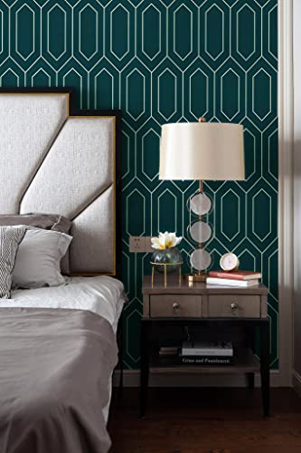 Safiyya 393"X17.3" Geometric Peel And Stick Wallpaper Blue And White Contact Paper Blue Removable Wallpaper Self Adhesive Textured Wallpaper For Wall Furniture Vinyl Roll #TOP2