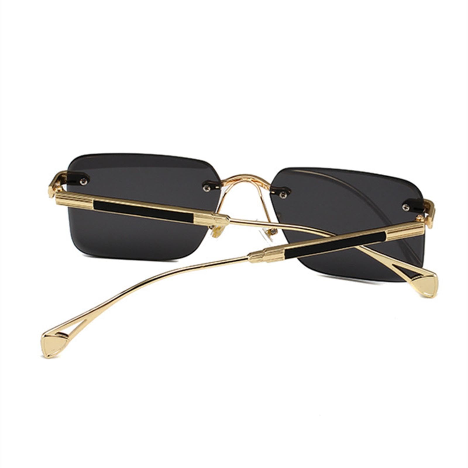 Okulary przeciwsłoneczne bez oprawek dla mężczyzn Vintage Fashion Women Vacation