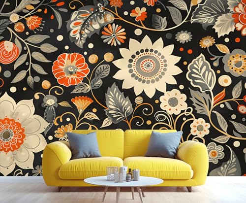 Abstract Wall Mural, Bold Mural, Statement Wallpaper TV Background Wall