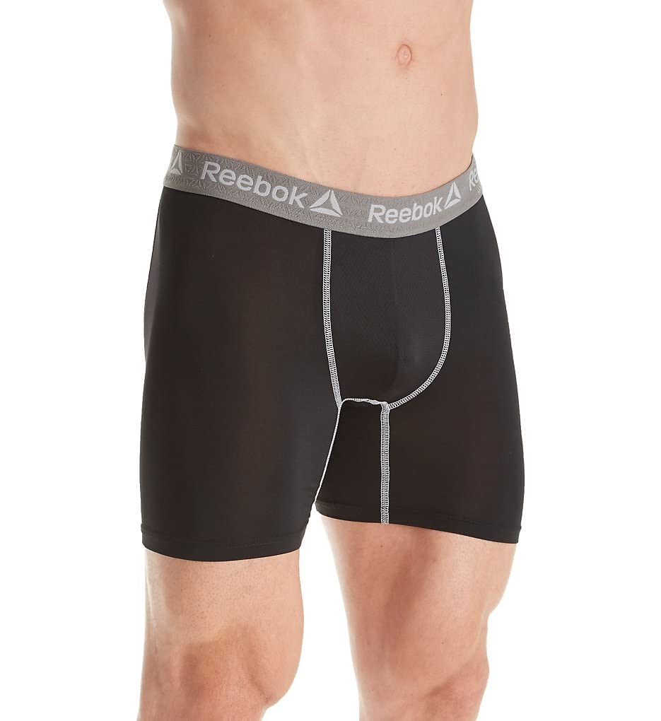 Bóxer de 6 pulgadas Reebok Performance negro que evita rozaduras 2