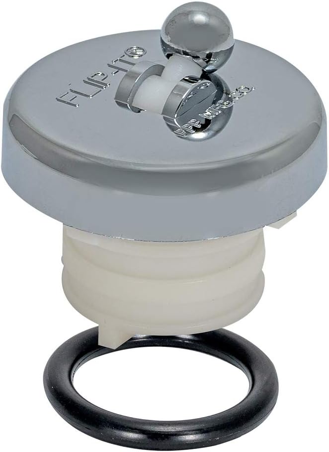 EZ-FLO Flip It Tub Drain Stopper with 10 O-Rings, Chrome Plated, 35249