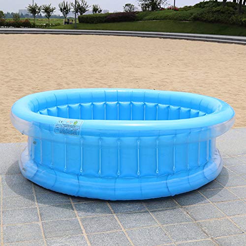 ZHKGANG Three-ring Children's Inflatable Pool Home Baby Thickening Swimming Pool Fishing Water Marine Ball Pool,LightBlue-130 * 45cm