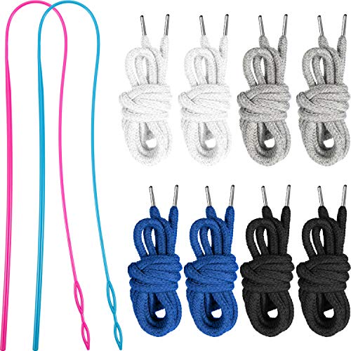 WILLBOND 8 cordões de substituição com cordões universais com 2 peças de passador flexível para calç