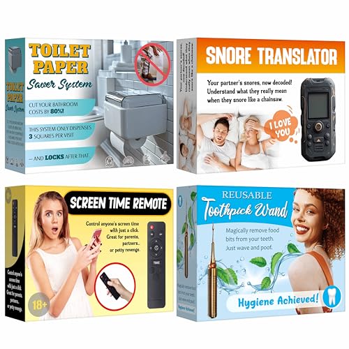 Kinlop 4 Pcs Prank Gift Box, Funny Fake Gag Set for Real Presents