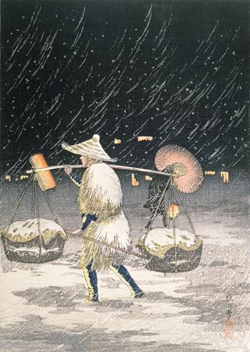 Neiges nocturnes de Takahashi Hiroaki Murale Tableaux Toile 60x90cm
