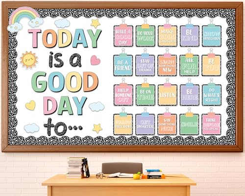 Tableau d'affichage inspirant et décorations de rentrée scolaire pour classe