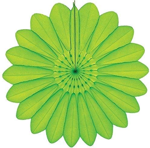 Tigers on the Loose - Yellow Green 102 - Paper Fan 67cm, Eco-Friendly Paper Decoration, Great for Window Display, Party Decoration, Wedding Decor, Christening Decor