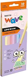 Lapis Cor Bazze Wave Pastel 10 Cores