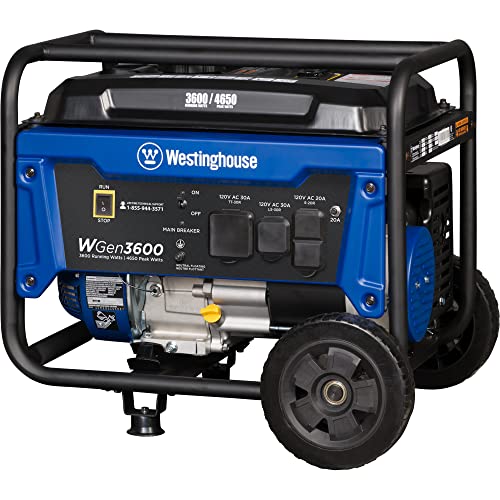 Westinghouse WGEN3600 Portable Generator, 4650 Peak Watts & 3600 Rated Watts thumb #7