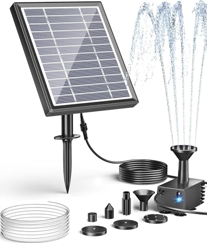 Biling ソーラーポンプ 屋外 ソーラー 噴水 ソーラー噴水ポンプ 循環 ガーデンDIY 池ポンプ 太陽光充電 バード バス用 ガーデン用噴水ポンプ ノズル付き 水循環 2way取り付け 池 プール 庭用 バードバス 庭の装飾 ソーラーパネル 庭の装飾用 ガーデ 充電電池無し (ダイレクトドライブ)