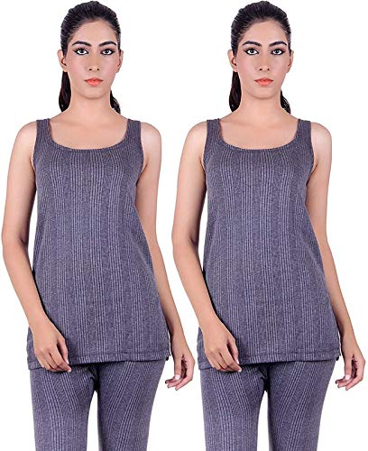 unix Women's Super Soft Thermal Winter Wear Body Warmer in Off White and Grey Top-picture-38