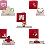 Love You Cards (Set of 5) Pop Up Friendship Card