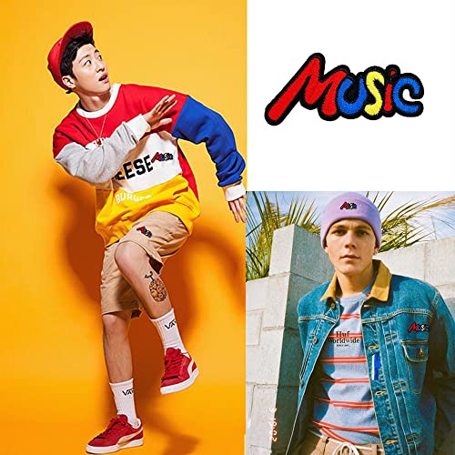 Obokata Iron On Music Patches, Punk Embroidered Patches, Band Badge Sew On Emblem Applique Diy Accessories For Vest Jackets, Clothes, Hats, Backbags, Pants, Clothing & Jeans. #TOP3