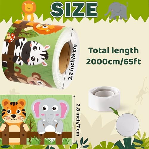 Image of BeYumi Jungle Animals Border Trim - 65ft Back to School Jungle Animals Straight Rolled Border Trim Cute Safari Themed Zoo Animal Bulletin Board School Classroom Office Chalkboard Party Holiday Decor