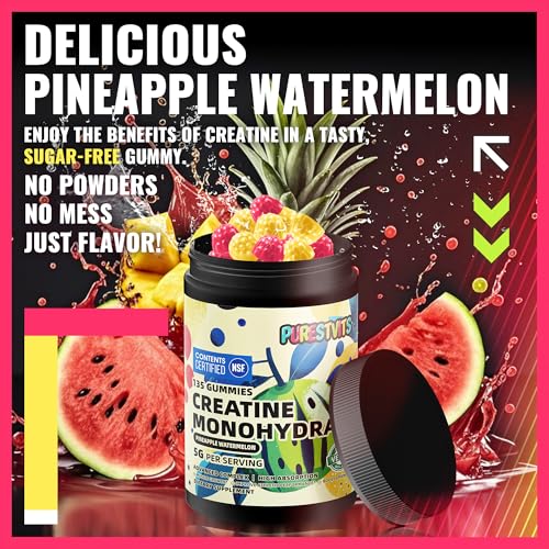 Image of NSF Certified Creatine Gummy for Men &Women .pineapple Watermelon
