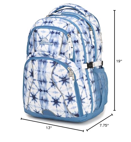 Image of High Sierra Swerve Laptop Backpack, Indigo Dye /Mineral /White, 19 x 13 x 7.75-Inch