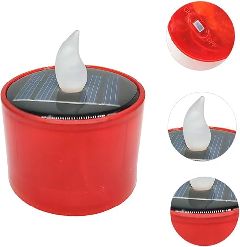 Miniatura 6 de DOITOOL Vela de batería de vela solar Vela de té blanco Vela amarilla Mesa de Navidad Centro de mesa Decoración de Belén Velas de té Luz de vela sin