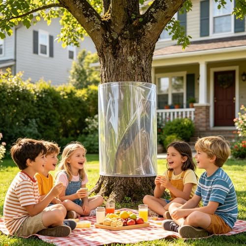 Protège-tronc d'arbre transparent imperméable réutilisable pour jardin - 3