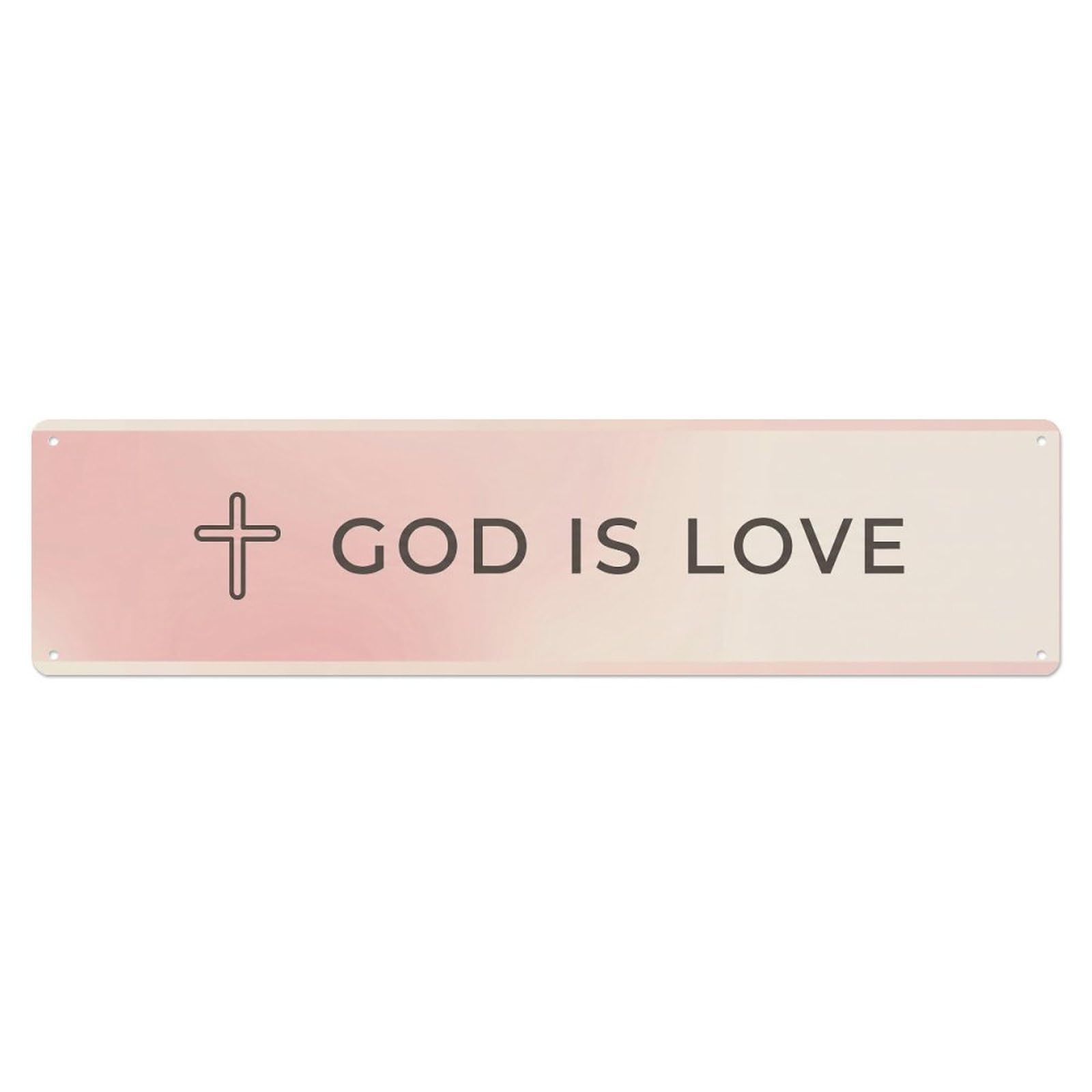 God Is Love Scripture Metal Tin Sign