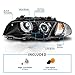 AmeriLite for 1998-2001 BMW 3 Series E46 4 Door Sedan Halo Parking Lamp Projector Black Headlights Coner Light Set - Passenger and Driver Side