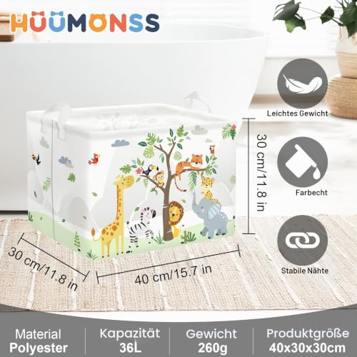 HUUMONSS Groß Wäschekorb Wasserdicht Aufbewahrungskorb für Kinder, 36L – Ansicht 6