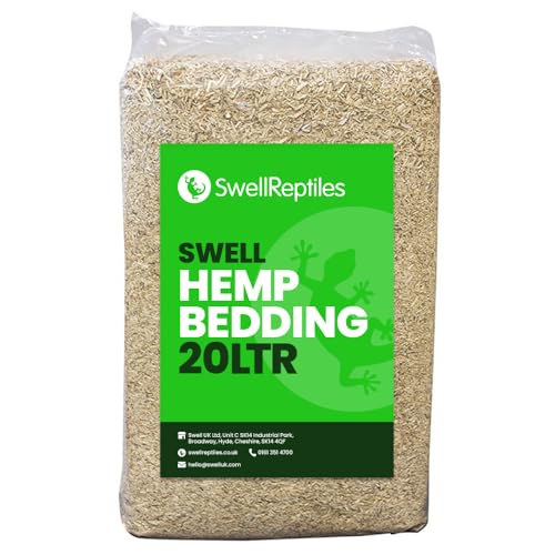 Swell Reptiles Hemp Bedding Reptile Substrate | 20 Litres | Dust Free and Odourless