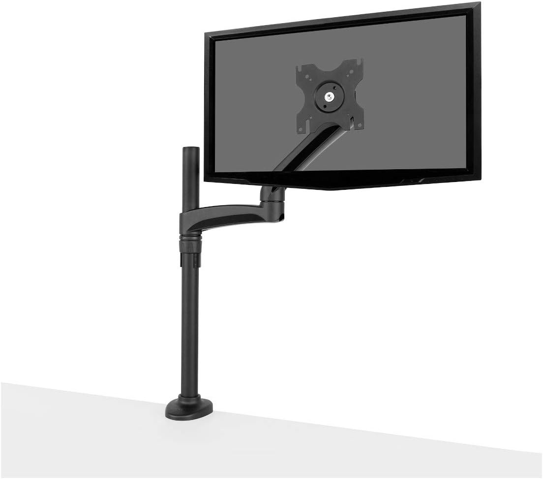 Kanto DM1000 Desktop Arm Monitor Mount for 13" to 27" Monitors | Clamp & Grommet Compatible | Fully Adjustable with Cable Management | Black