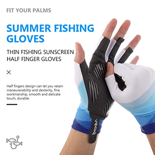 BESPORTBLE Dedos Luvas De Pesca de Proteção Solar Homens Mulheres para Ao Ar Livre Caiaque Remo
